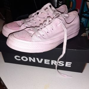 Cute pink glitter converse